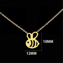 Cute Tiny Bumble Bee Charm Necklace Pendant Collares Jewelry Gifts For Wome