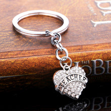 Heart Clear Crystal Key Chains Family Gifts Keychain Ring Mom Daughter Sist
