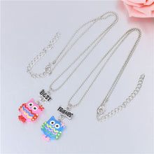 Mom And Daughter BFF Jewelry 2Pcs/ Set Best Friends Charms Choker Pink Owl