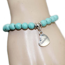 Charm bracelet mom grandma mum friends love charms  bead elastic bracelets