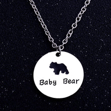 Cute MAMA Bear Family Love Mother's Children Gifts Pendant Necklace Chain C