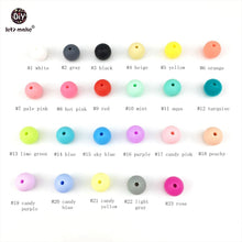 Let's make Round Silicone Beads 50pc Food Grade Loose Sensory Teether (20mm