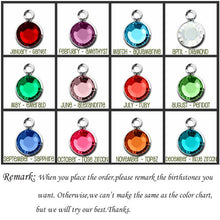 Personalized Silver Necklace Family Tree Pendant Mom Necklace Crystal Birth