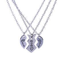 Family Love Broken Heart 3PC/Set Mom Sis Mothers Day Pendant Necklaces Sist