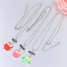 2017 Mom And Daughter BFF Jewelry 3Pcs/ Set Best Friends Charms Cut Owl Cho
