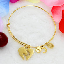 LUXUSTEEL Fashion  Heart Women Girls Jewelry Stainless Steel  Bangle Bracel