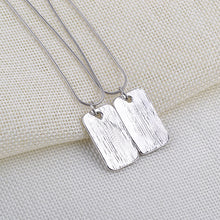 Dog tag Horse BFF Ncklaces Women Best Friends Necklaces Square Unisex Neckl