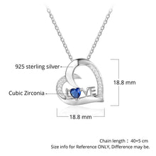 Hot Personalized 925 Sterling Silver Birthstone Necklace Pendants DIy Mom G