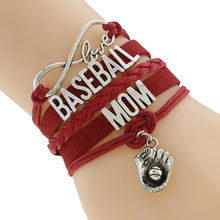 Infinity Love BASEBALL MOM Team sports Bracelet Customize Wristband friends