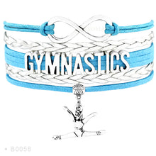 (10 pcs/lot) Infinity Love Gymnastics Mom Gymnast Charms Bracelets For Wome