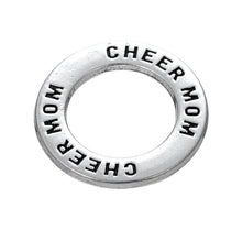 my shape 10 pcs 22 mm 2 sides antique silver Plated cheer mom affirmation c