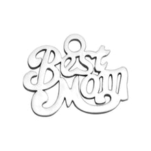 Fnixtar Stainless Steel Letter Charms LOVE Best Mom Faith Metal Charms For