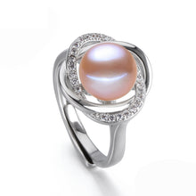 Real freshwater pearl rings women,cultured pearl rings 925 silver jewelry a