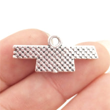 BULK 30pcs Zinc Alloy Metal Letters Air Force Mom Charms Antique Silver Ton