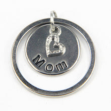 Keamsty New Arrival Grandma and Mom Print Round Double Coin Pendants with H