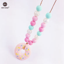 Let's Make Silicone Necklace Teether Necklace For Mom Non toxic Donut Penda