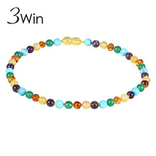 WinWinWin Ambar Necklace for Baby Mom Gift Tiger Eye Natural Mixed Stones C