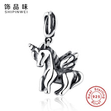 Shipinwei Genuine 100% 925 Sterling Silver Orchid MOM Heart Pendant Charm B