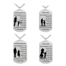 Customed Necklaces Dog Tags Dad\mom To Son\daugthter Pendant Personalized N