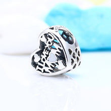 Mother Day 925 Sterling Silver I Love You Mom Enamel Charms Fit Pandora Bra