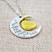 2017 New I Love You To The Moon And Back Necklace Vintage Family Necklaces