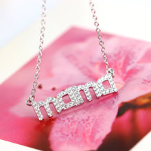 Slovecabin Pure 925 Sterling Silver MAMA Pendant Necklace With Chain For Wo