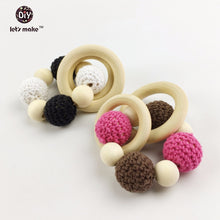 Let's Make Wooden Teething Bracelets Set(4pc)Montessori Toddler Toys Mom Nu