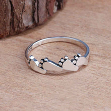 NEW 925 Sterling Silver Rings for Women Four Feet Design Vintage Style Ring