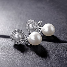 AAA Cubic Zirconia Women Clip Earrings Gold Pearl Jewelry Clip Earrings wit
