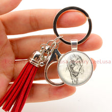 Leonardo Da Vinci Pregnant Mom keychain alloy key ring tassel keychains mot