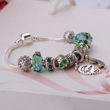 Hot European Style Mom Daughter Together Heart Love Charm Bracelets Women F