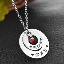 LASPERAL Fashion Stainless Steel Mom and Dad Pendants Necklace for Womem Me