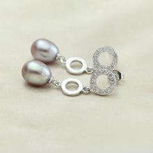 Genuine wedding freshwater pearl earrings women,fashion natural pearl earri