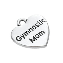 HAEQIS Double Side Vintage Gymnastic Mom Heart Alloy Message Charms 15*16mm