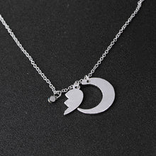I Love You mother daughter Necklaces pendants the moon shape Statement Neck