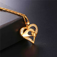 Collare Mother And Child Hands Pendant Mom Hold Baby's Hand Gold/Silver Col