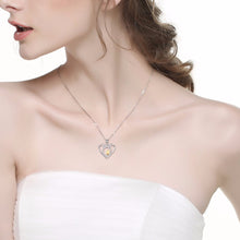 YFN Genuine 925 Sterling Silver Owl Pendant Mother Child Necklace Fashion J