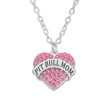 Dropshipping Aliepxress New Fashion Crystal Stone Charm Hearts Pit Bull Mom