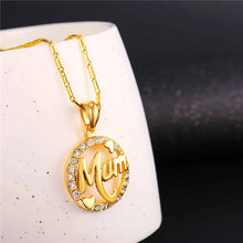 Collare Crystal Mom Gift Necklaces & Pendants Gold Color Rhinestone Necklac