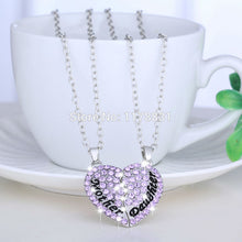 XIAOJINGLING (6 Color) Red/Silver/Purple Rhinestone Crystal Heart Broken Pe