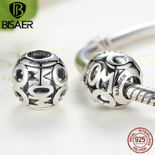 Christmas Gift 925 Sterling Silver MOM Pendant Charms for Mother Fit Pandor