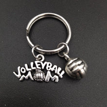Volleyball Mom Charms Keychains Stainless Steel Keyring Fashion Sports Jewe