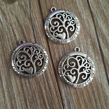 50pcs Hot Sale Antique Silver Tree of Life Mom You are the Heart of Family