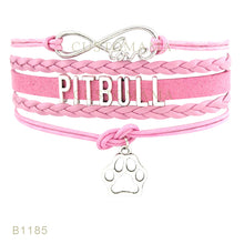 Custom  Infinity Love Pitbull Mom Dog Paw Charm Bracelets For Women Men Jew