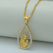 Anniyo Gift for Mom Necklaces Gold Color Mother/Mama/Mother & Child Pendant