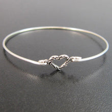 Gold / silver Color Tiny Heart Charm Thin Bangle Bracelet Gift for Friend,M
