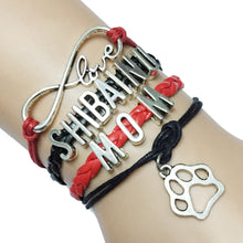 Drop Shipping Infinity Love Shiba Inu Mom Dog Breed Animal Paw Print Bracel