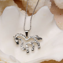 Fashion jewelry Silver plated Running Horse Necklace Pendant Necklace for w
