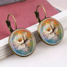 Bronze Classic Lotus Mandala Jewelry Earring Nail Henna Om Symbol Zen Buddh