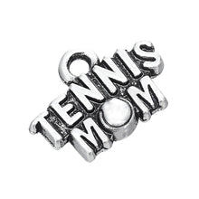 50Pcs/Lots Antique Silver Tennis Mom Charms Dangle Hanging Sport Charm DIY